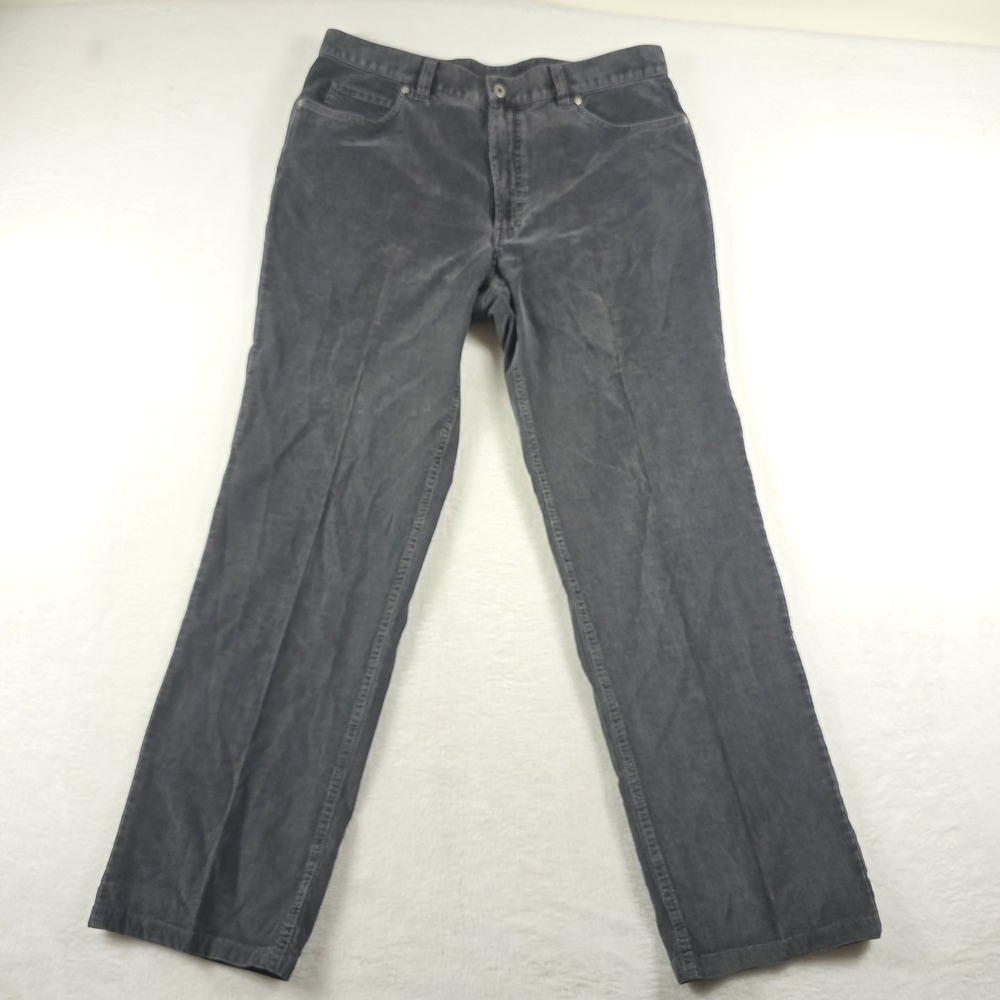 Bullock & Jones Corduroy Pants Gray Men's Size 36x34 (32) Straight Leg